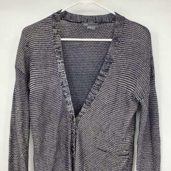 Vince Linen Blend Women's Long Oversized Button Front Cardigan Sweater XXS - Picture 11 of 14